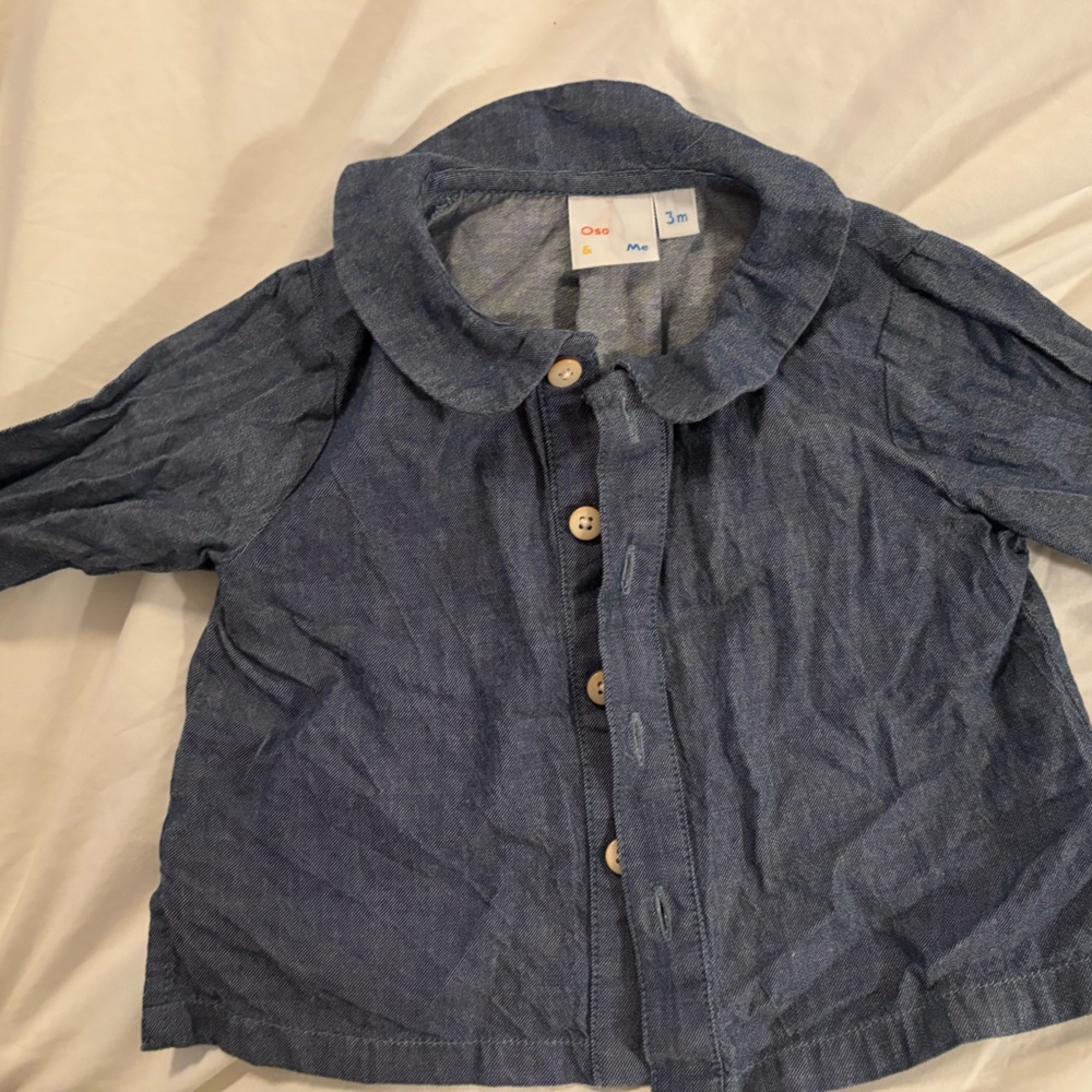Kids Blue chambray shirt OSO & ME